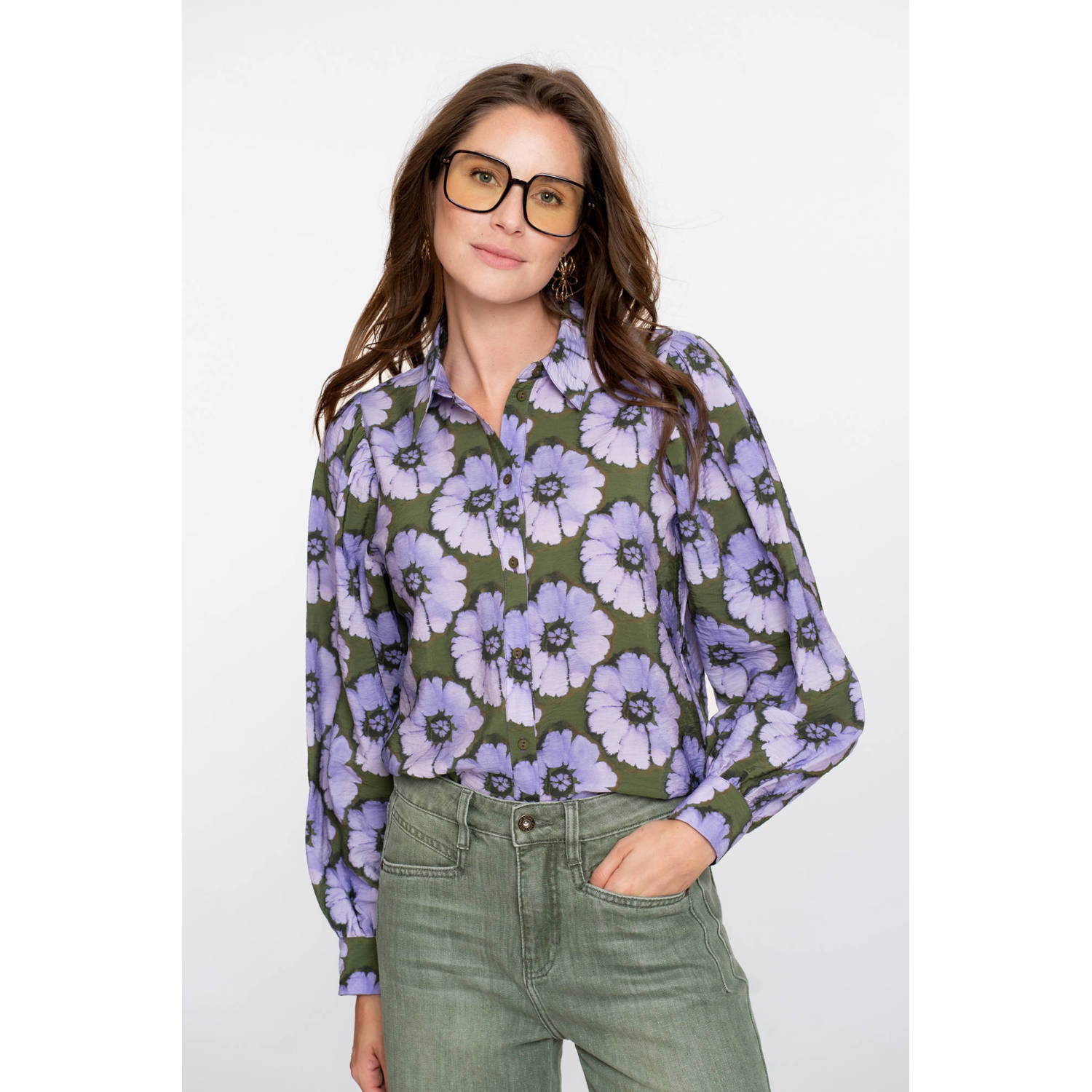 Geisha blouse paars