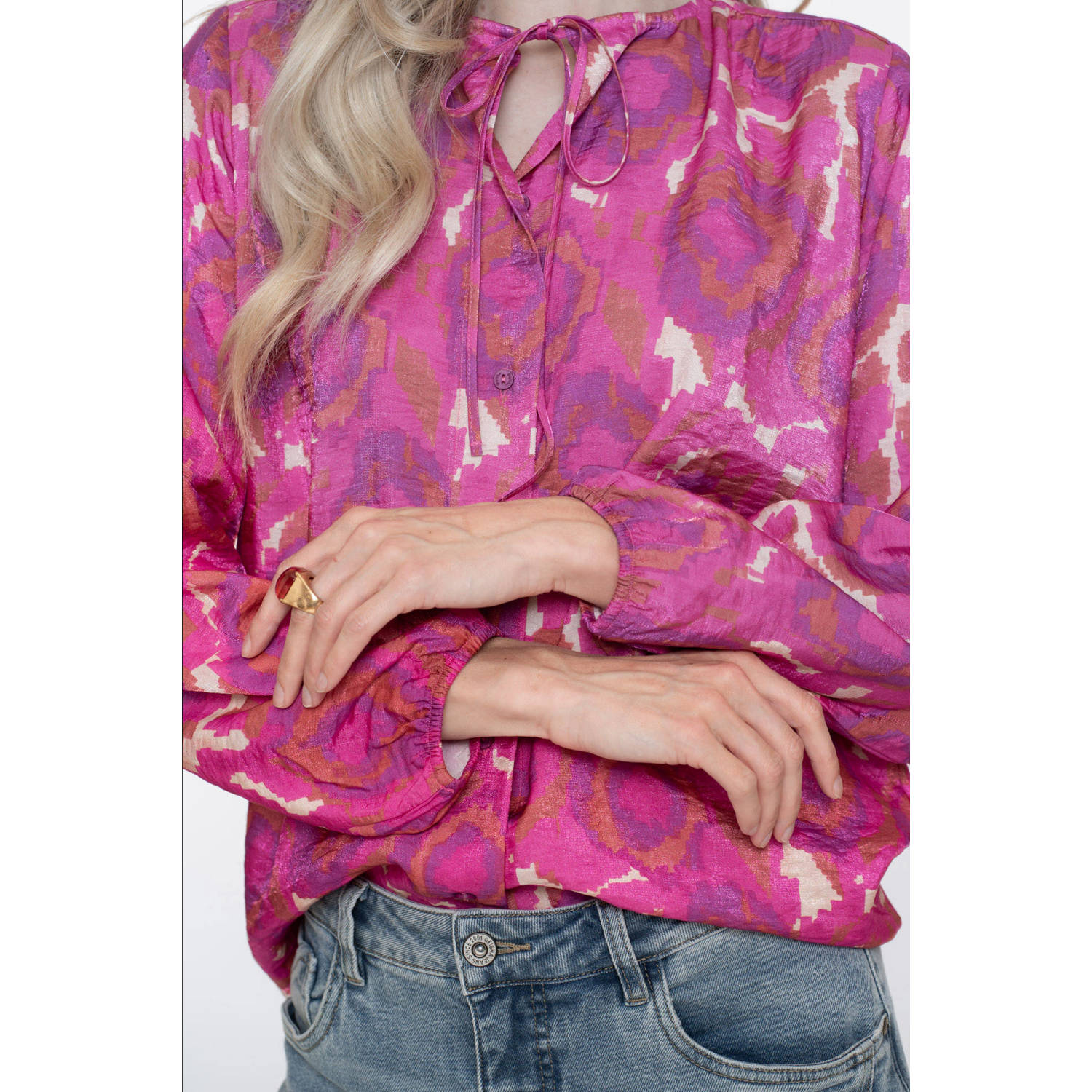 Geisha blouse roze