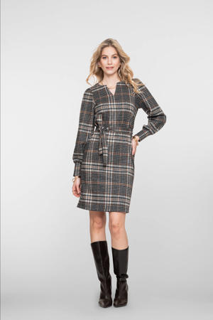 midi jurk bruin