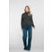 Geisha high waist flared jeans dark blue denim