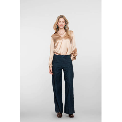 Geisha wide leg jeans dark blue denim afbeelding