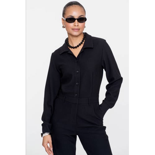 Geisha jumpsuit zwart aansluitend afbeelding