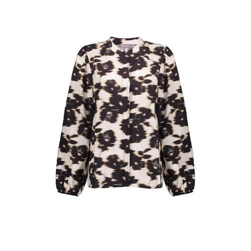 Geisha gebloemde blouse ecru afbeelding