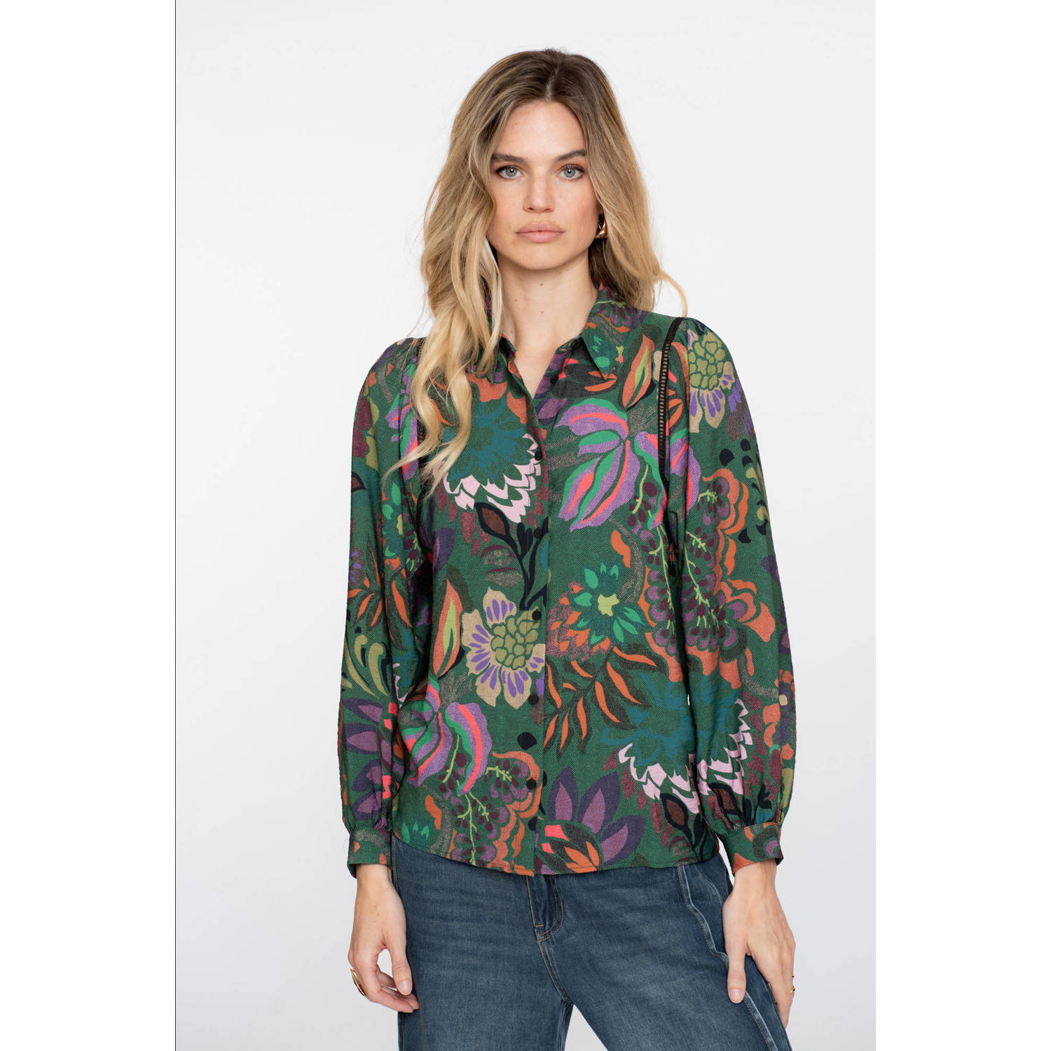 Geisha blouse groen