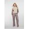 Geisha straight regular waist pantalon taupe