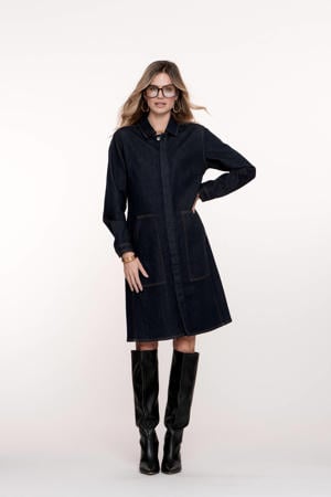 denim spijkerjurk dark blue denim
