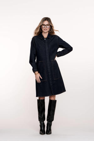 denim spijkerjurk dark blue denim