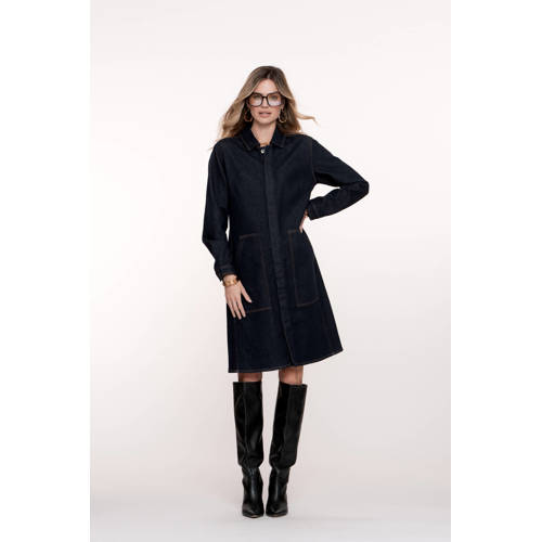 Geisha denim spijkerjurk dark blue denim afbeelding
