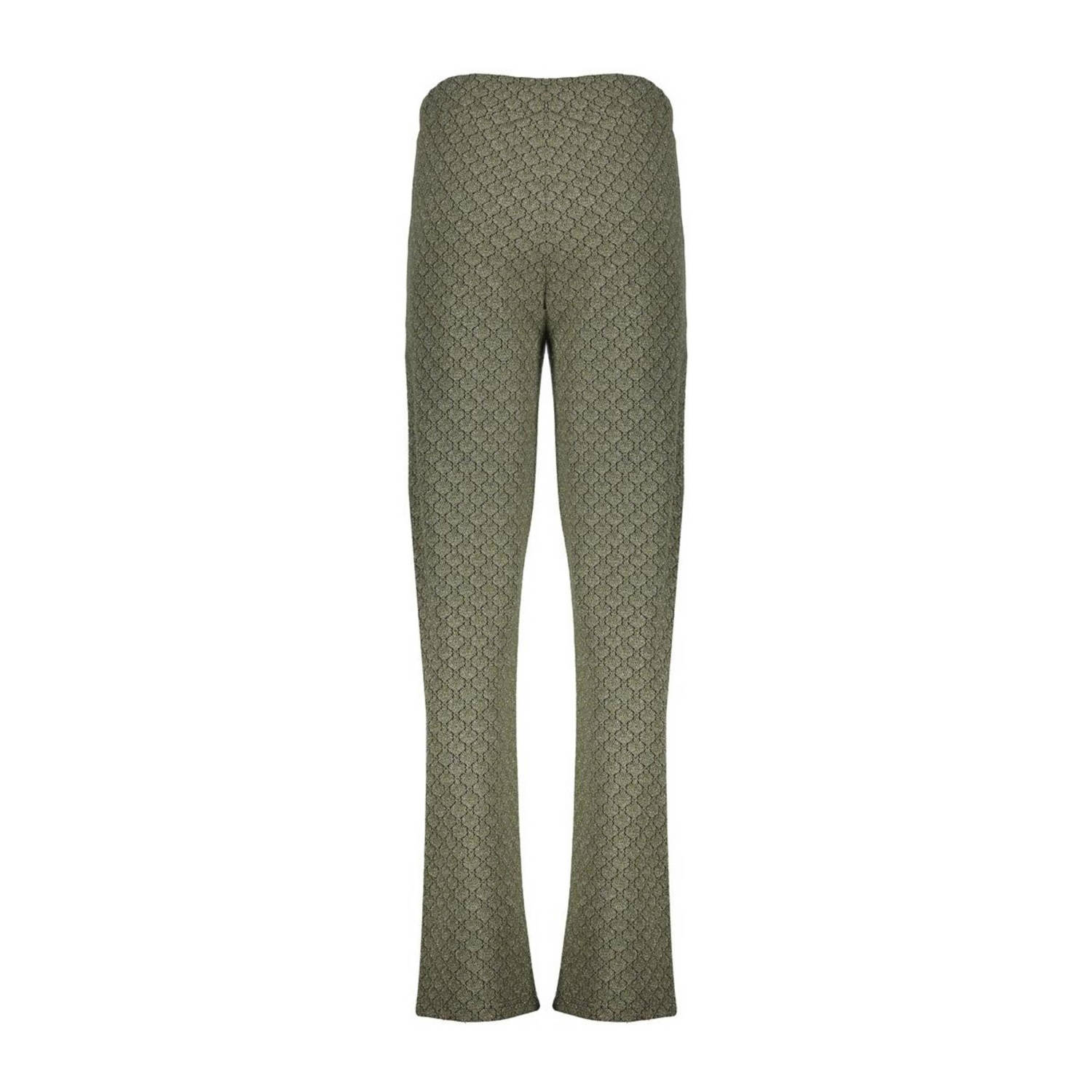 Geisha flared regular waist broek kaki