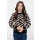 Geisha gestreepte sweater zwart
