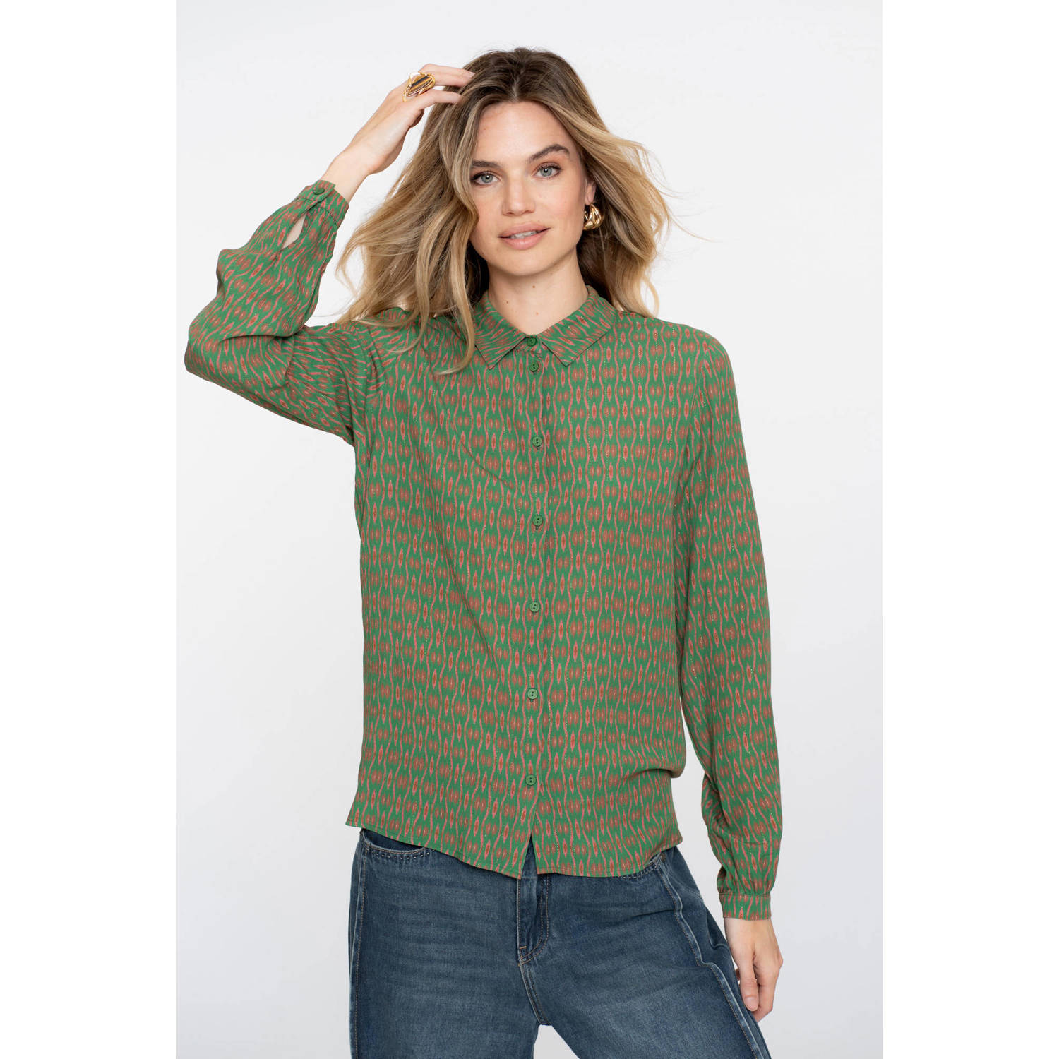 Geisha blouse groen