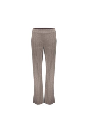 straight high waist casual broek bruin