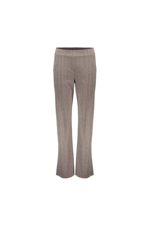straight high waist casual broek bruin