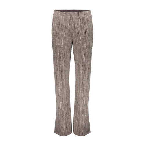 Geisha straight high waist casual broek bruin afbeelding