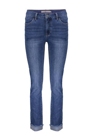 high waist slim fit jeans medium blue denim