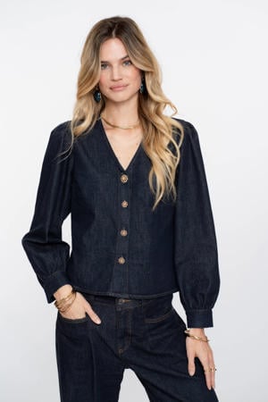blouse dark blue denim