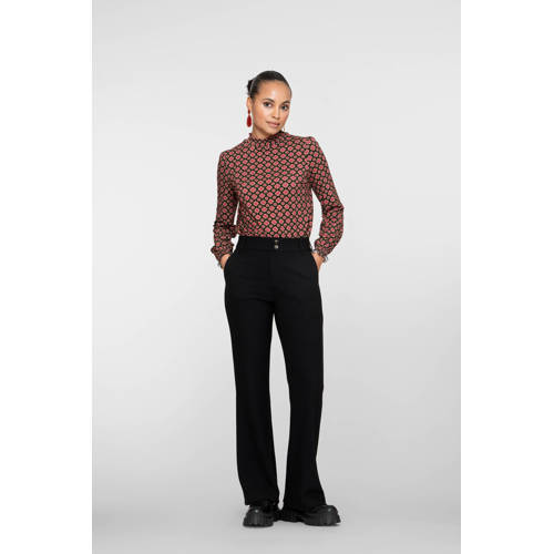 Geisha flared high waist flared broek zwart afbeelding