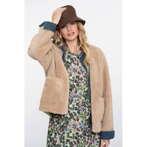 Geisha teddy jas camel afbeelding