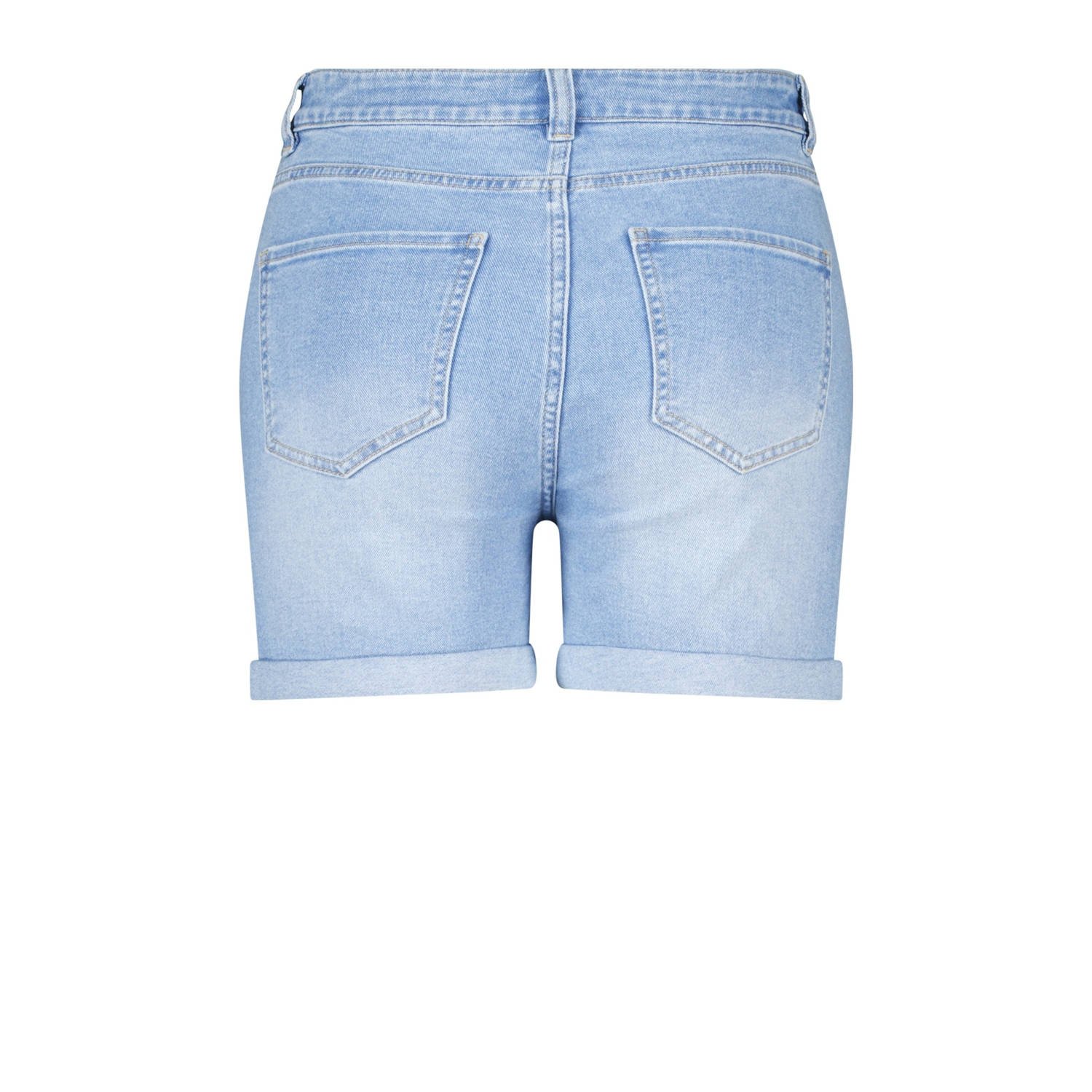 MS Mode denim slim regular waist short light blue denim