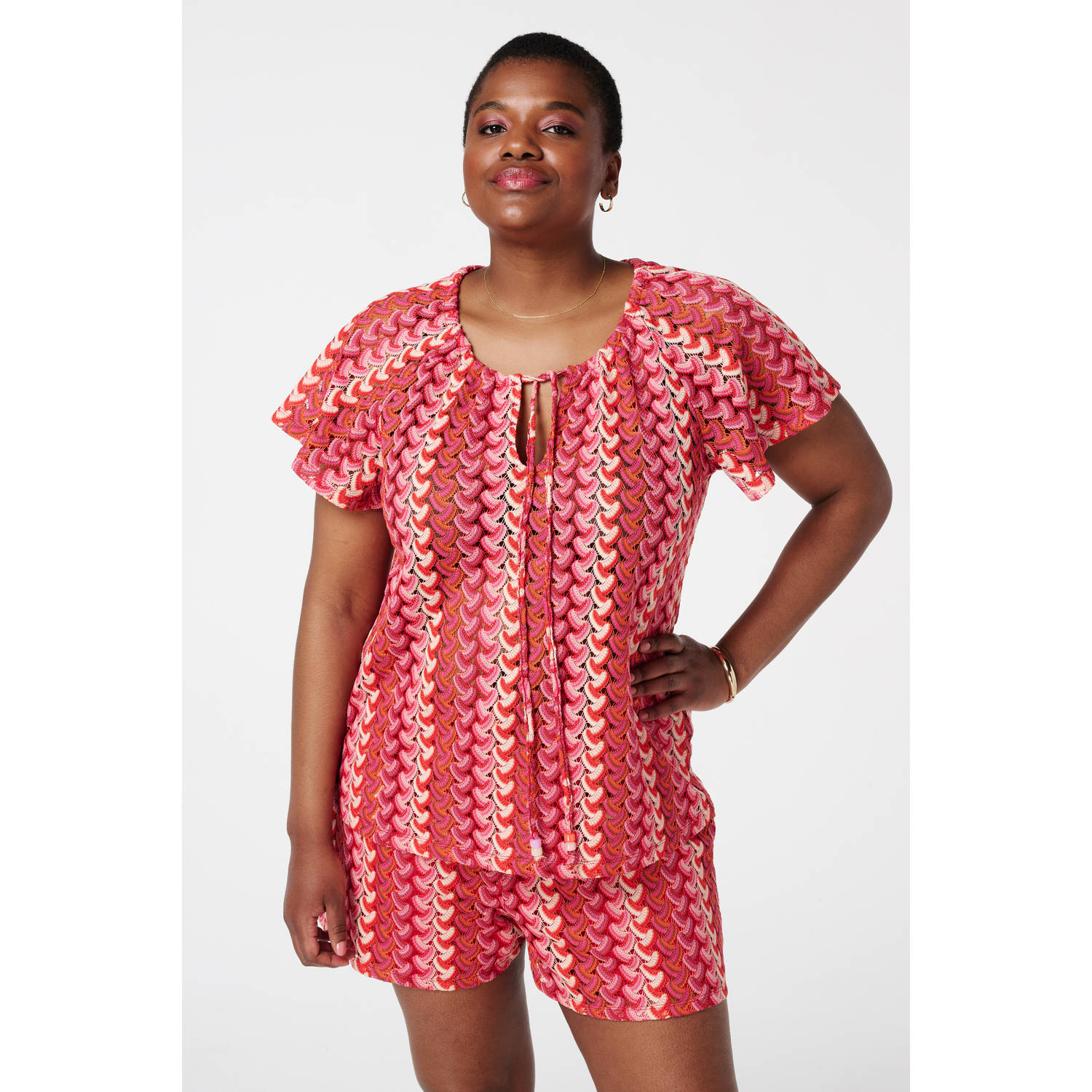 MS Mode top rood crochet