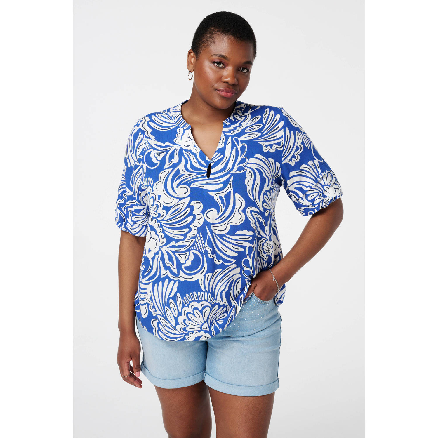 MS Mode top blauw