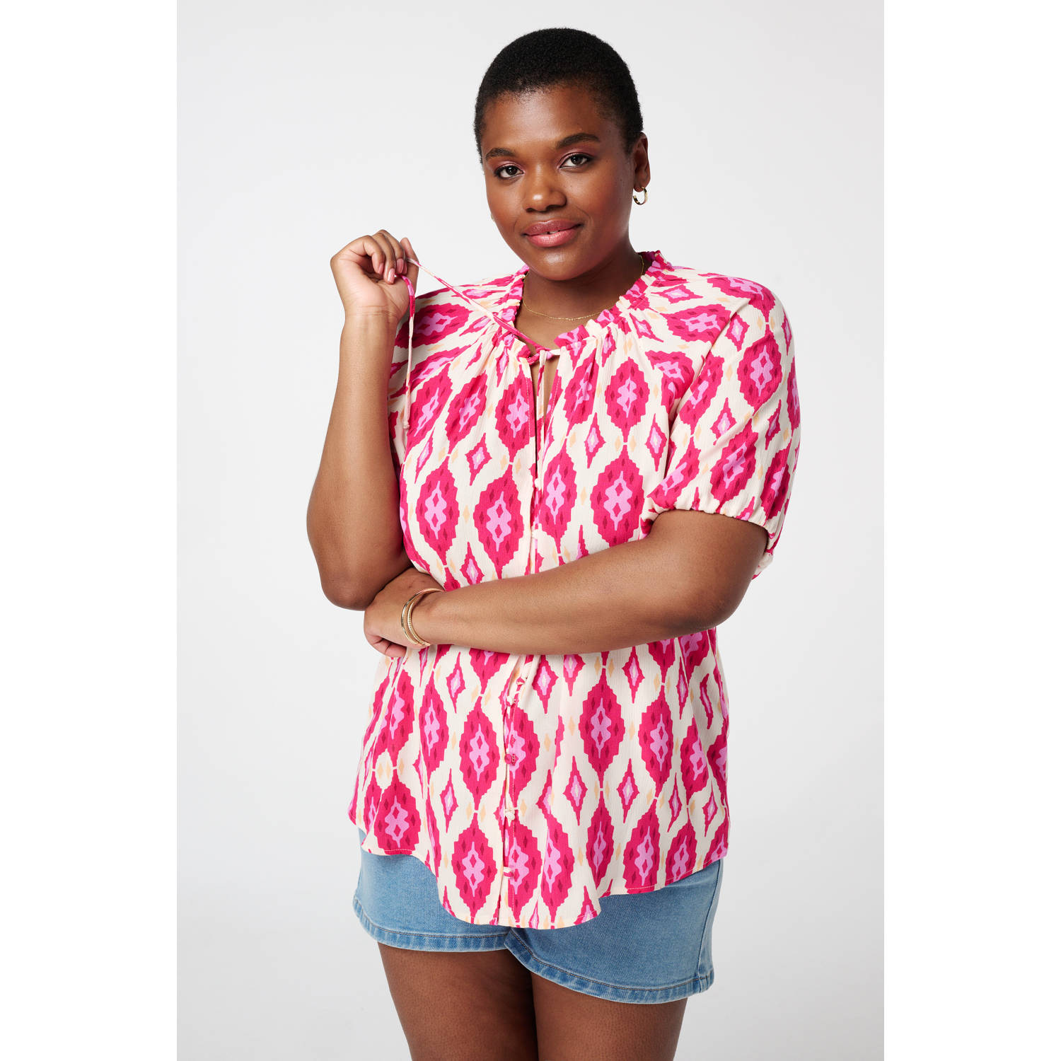 MS Mode blousetop roze
