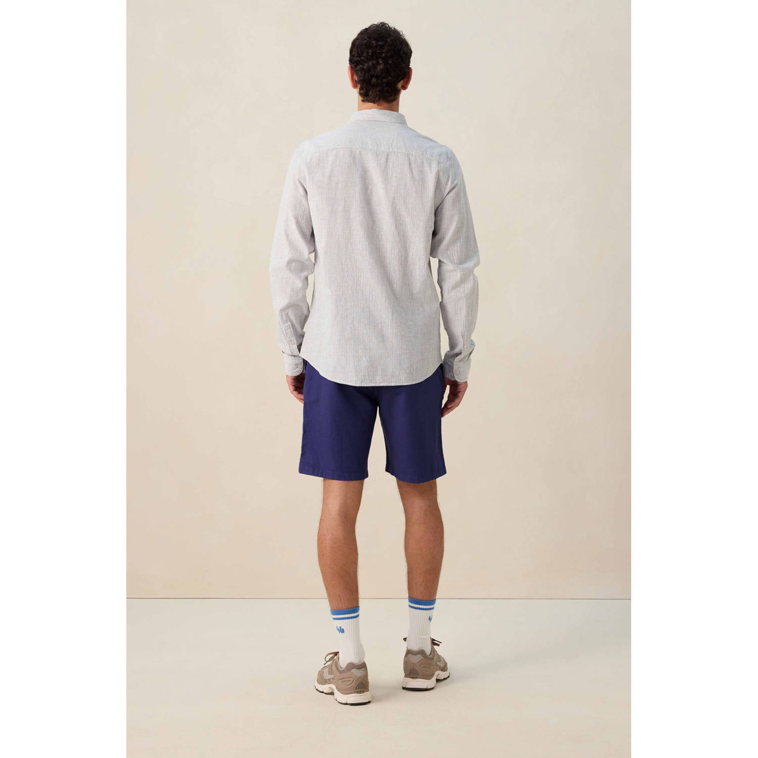 Sissy-Boy linnen casual overhemd blauw