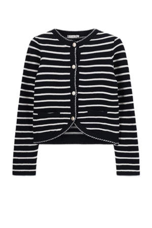 gebreid vest donkerblauw