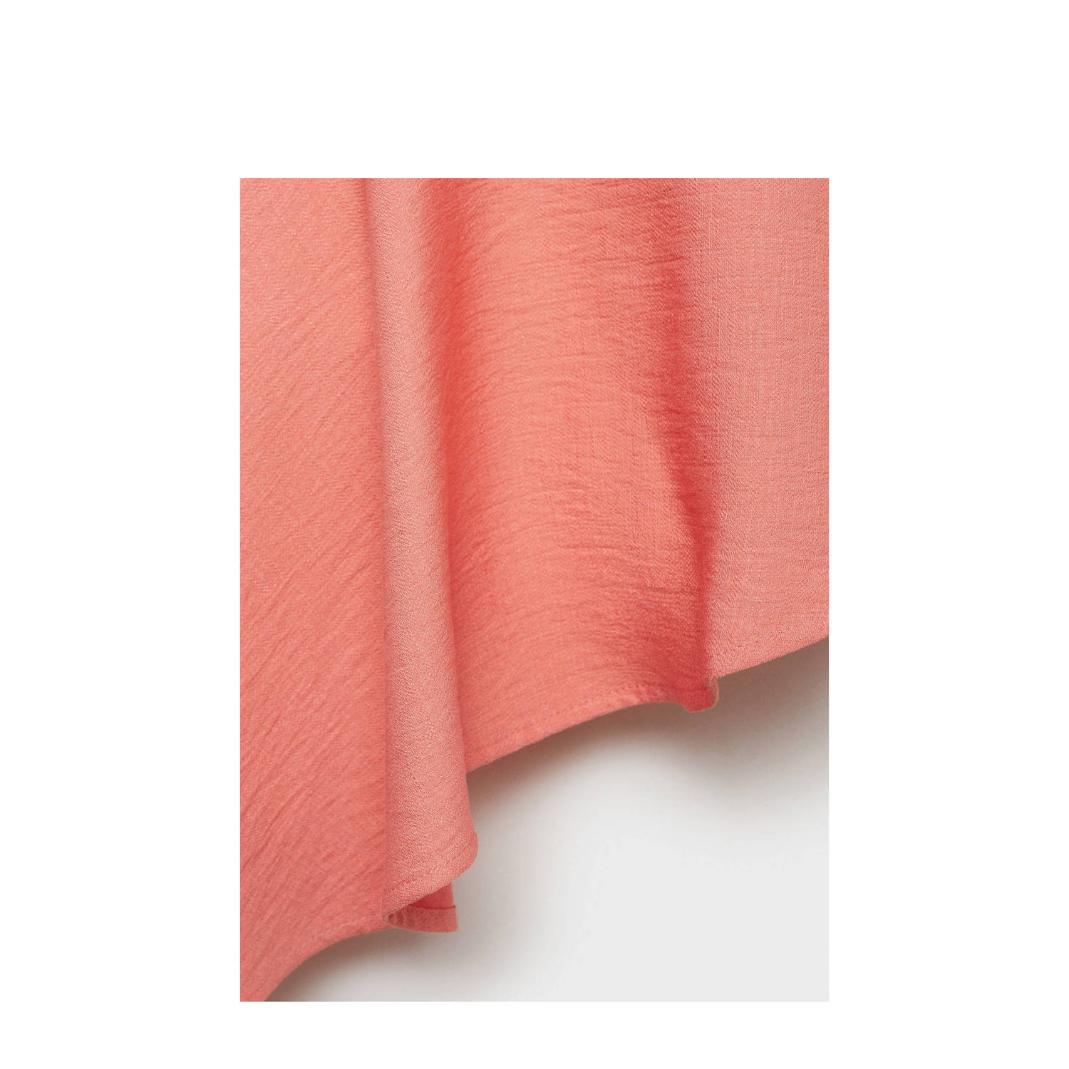 Mango strapless top koraalrood