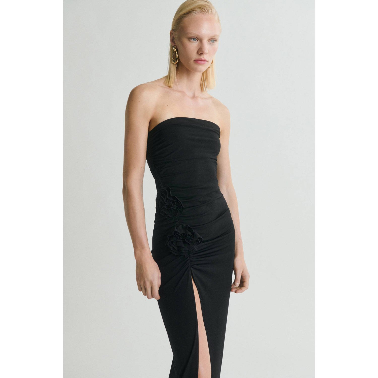 Mango midi jurk zwart