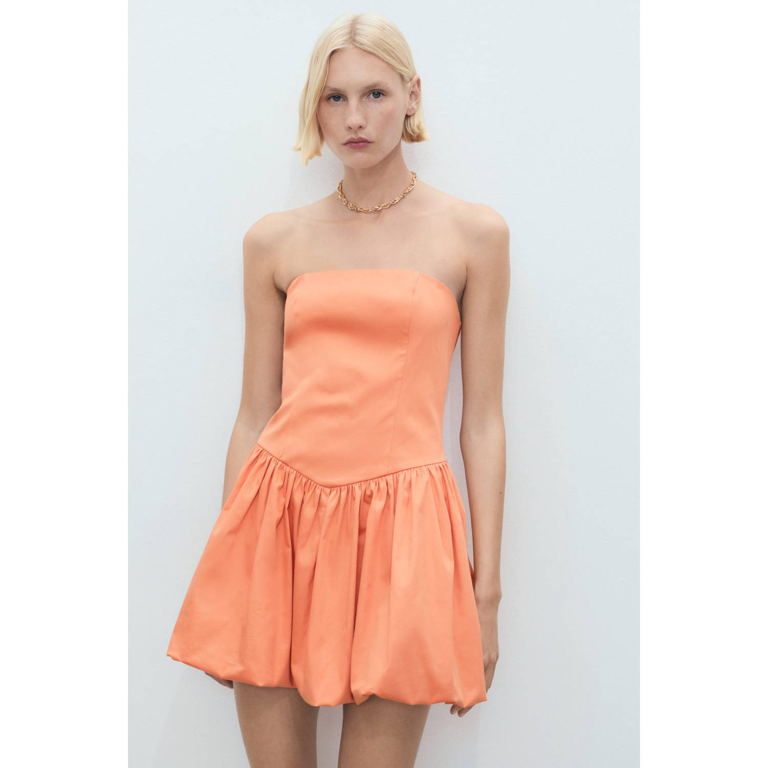 Mango cocktailjurk oranje