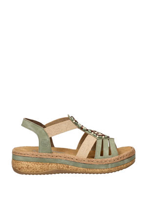 sandalen lichtgroen/beige