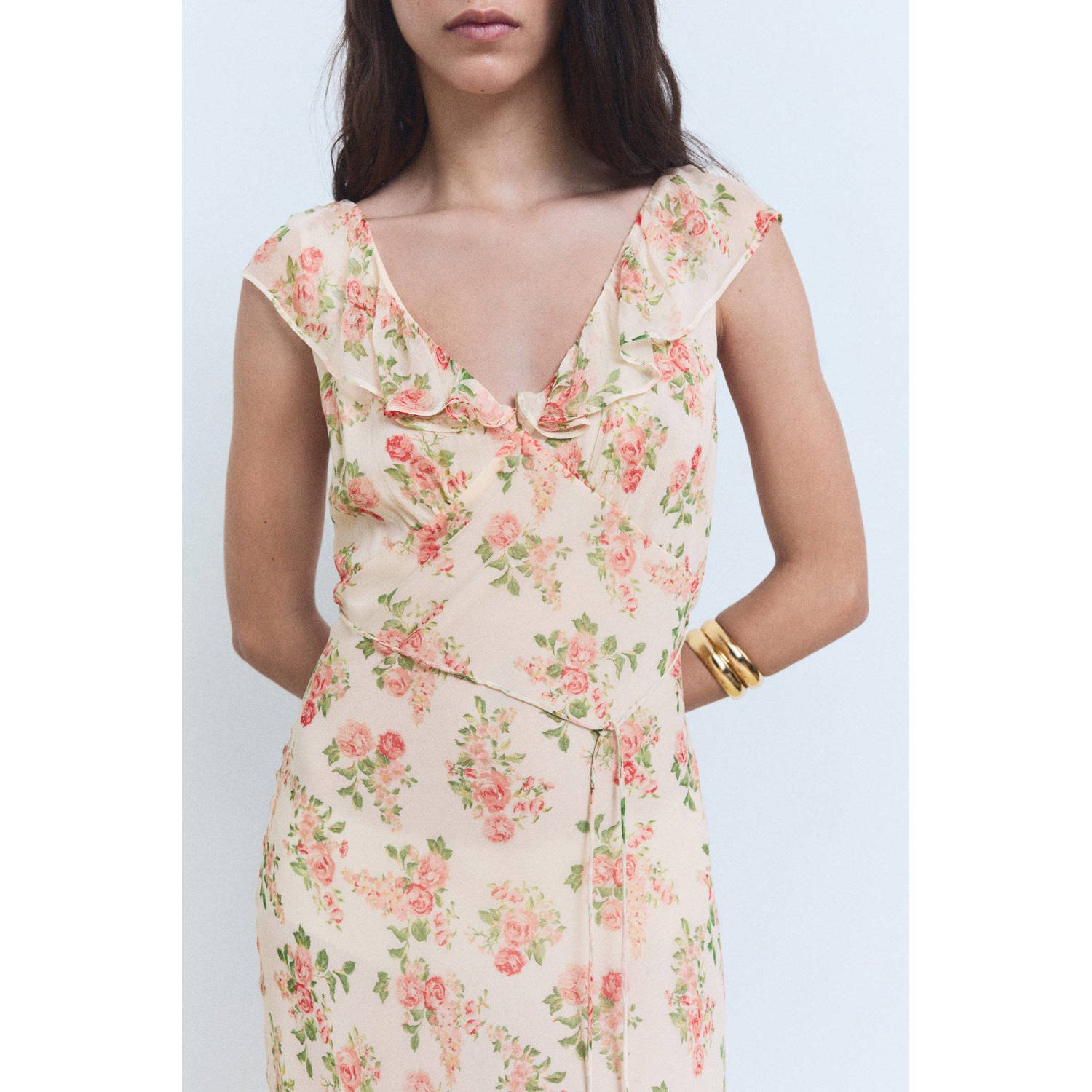 Mango maxi jurk oranje