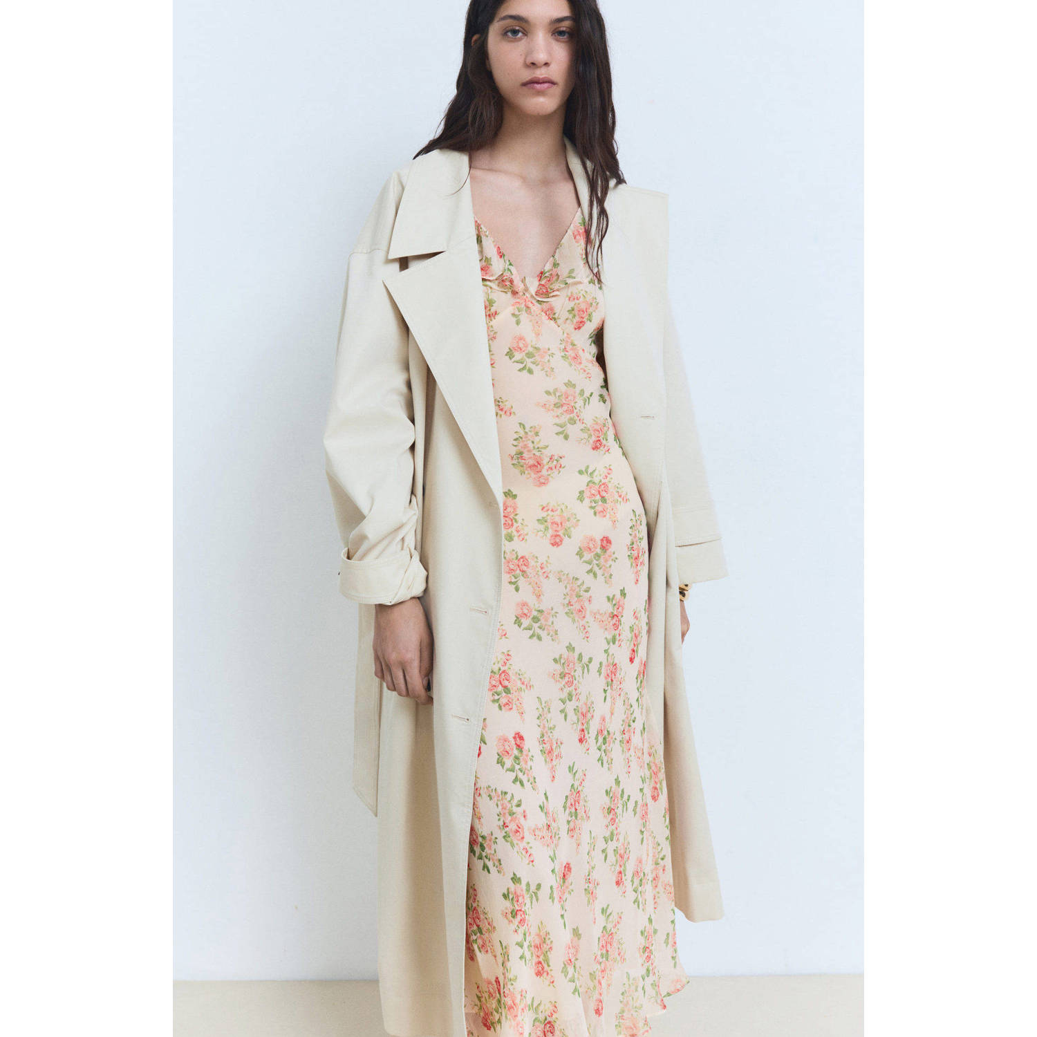 Mango maxi jurk oranje