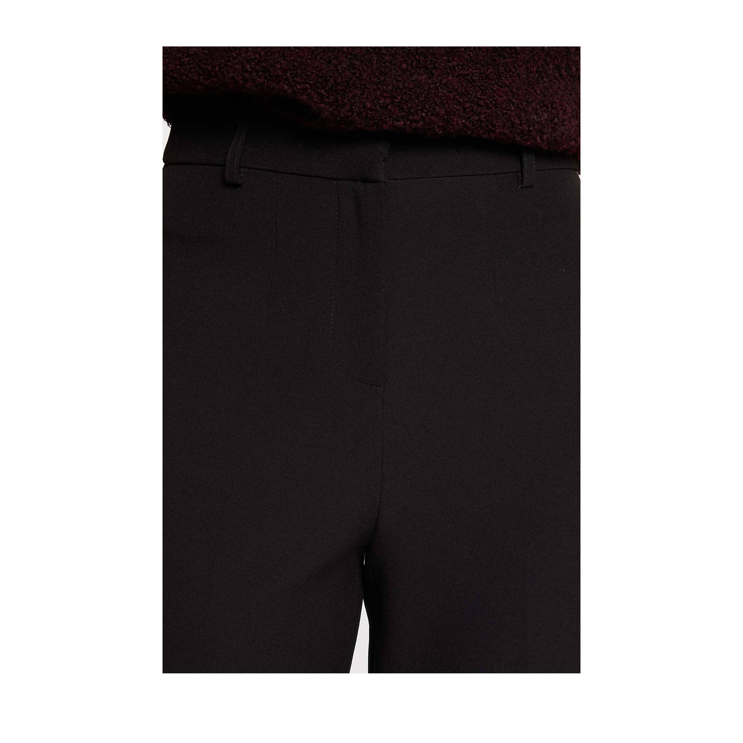 Morgan straight high waist pantalon zwart