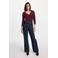 Morgan top met glitter donkerrood