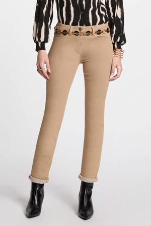 slim regular waist broek camel