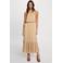 Morgan satijnen jurk beige