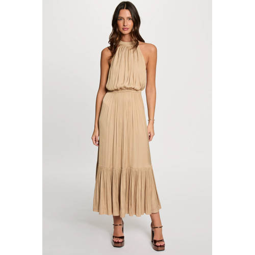 Morgan satijnen jurk beige afbeelding