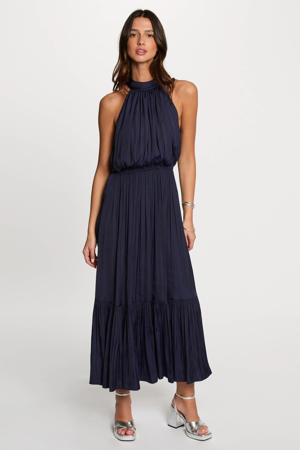 satijnen jurk marineblauw