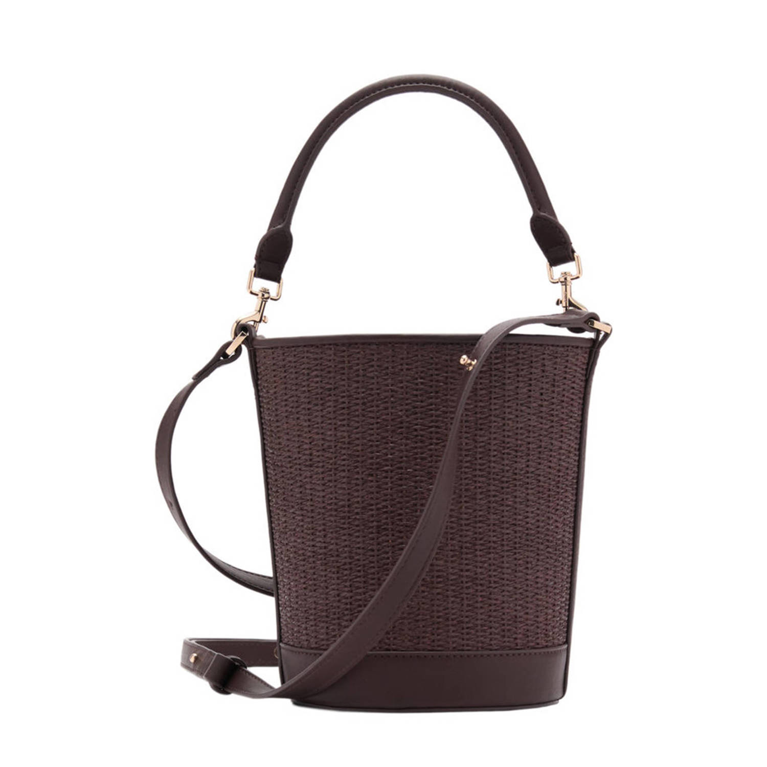 Mango crossbody tas donkerbruin