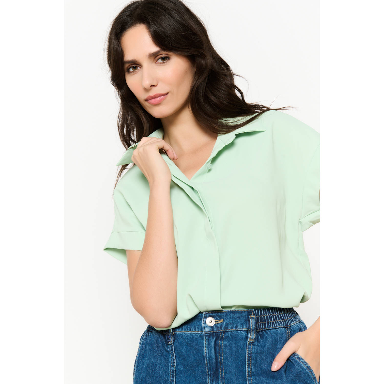 LOLALIZA blouse mintgroen