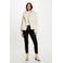 Morgan faux fur jas ecru