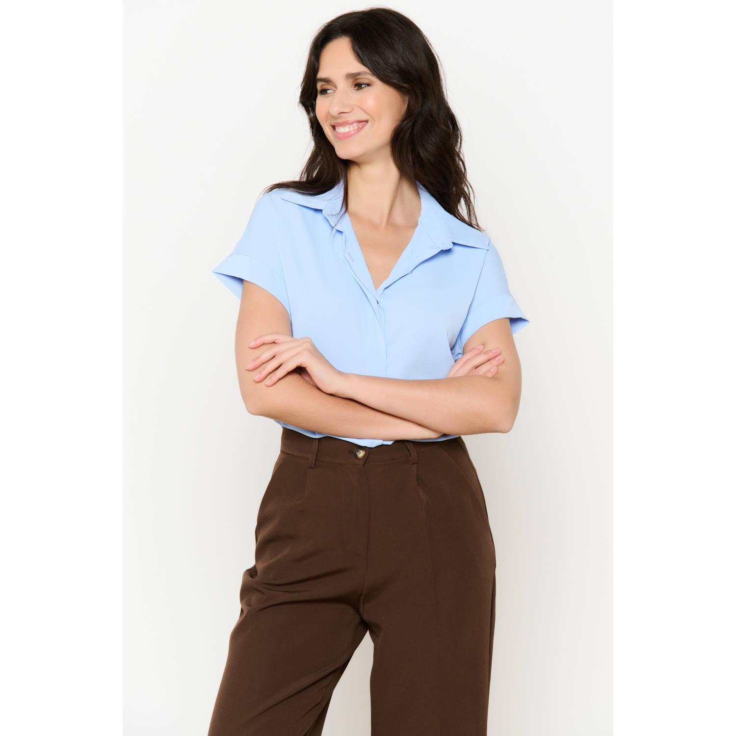 LOLALIZA blouse lichtblauw