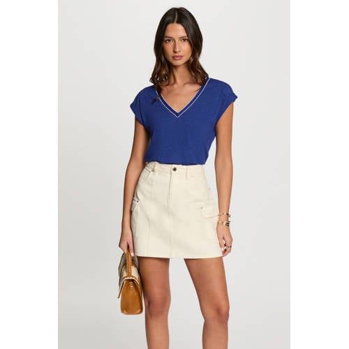 Morgan top met glitter blauw afbeelding