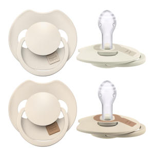 Dynamische Fopspeen Prime - 6 tot 18 Maanden - Lichtbeige & Creme - 2 st.