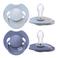 Difrax LOVI Dynamische Fopspeen Prime -  6 tot 18 Maanden - Lichtblauw & Navy - 2 st.