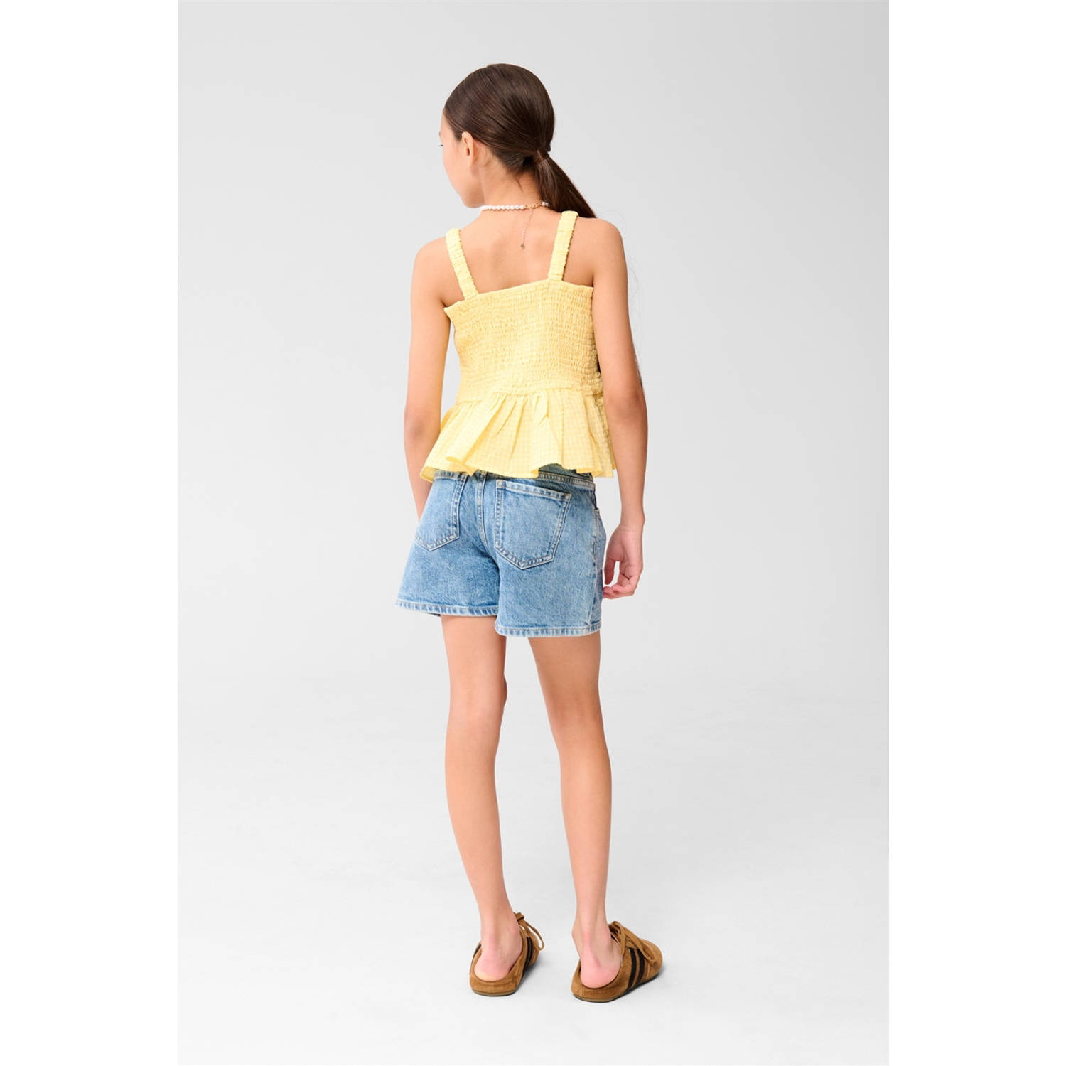 Shoeby mouwloze top lichtgeel