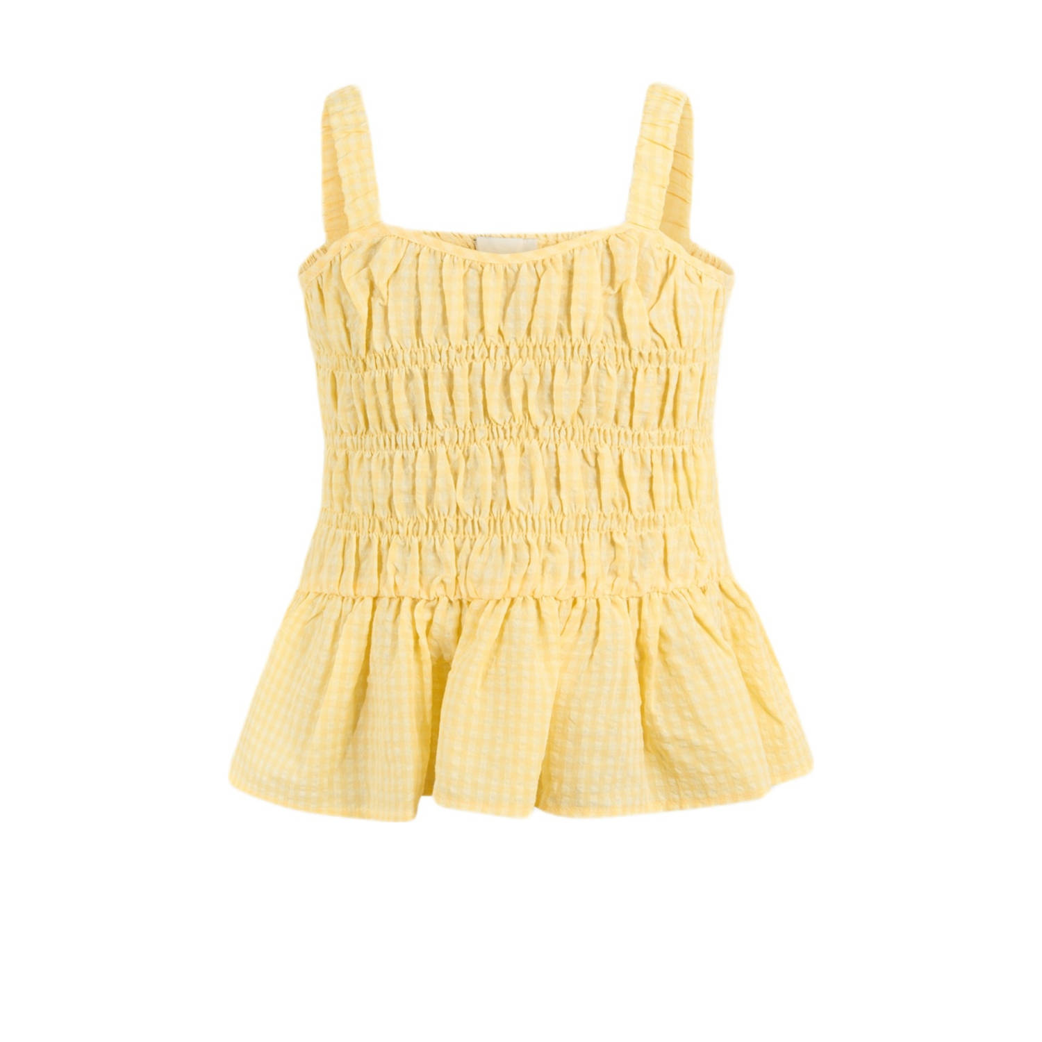 Shoeby mouwloze top lichtgeel