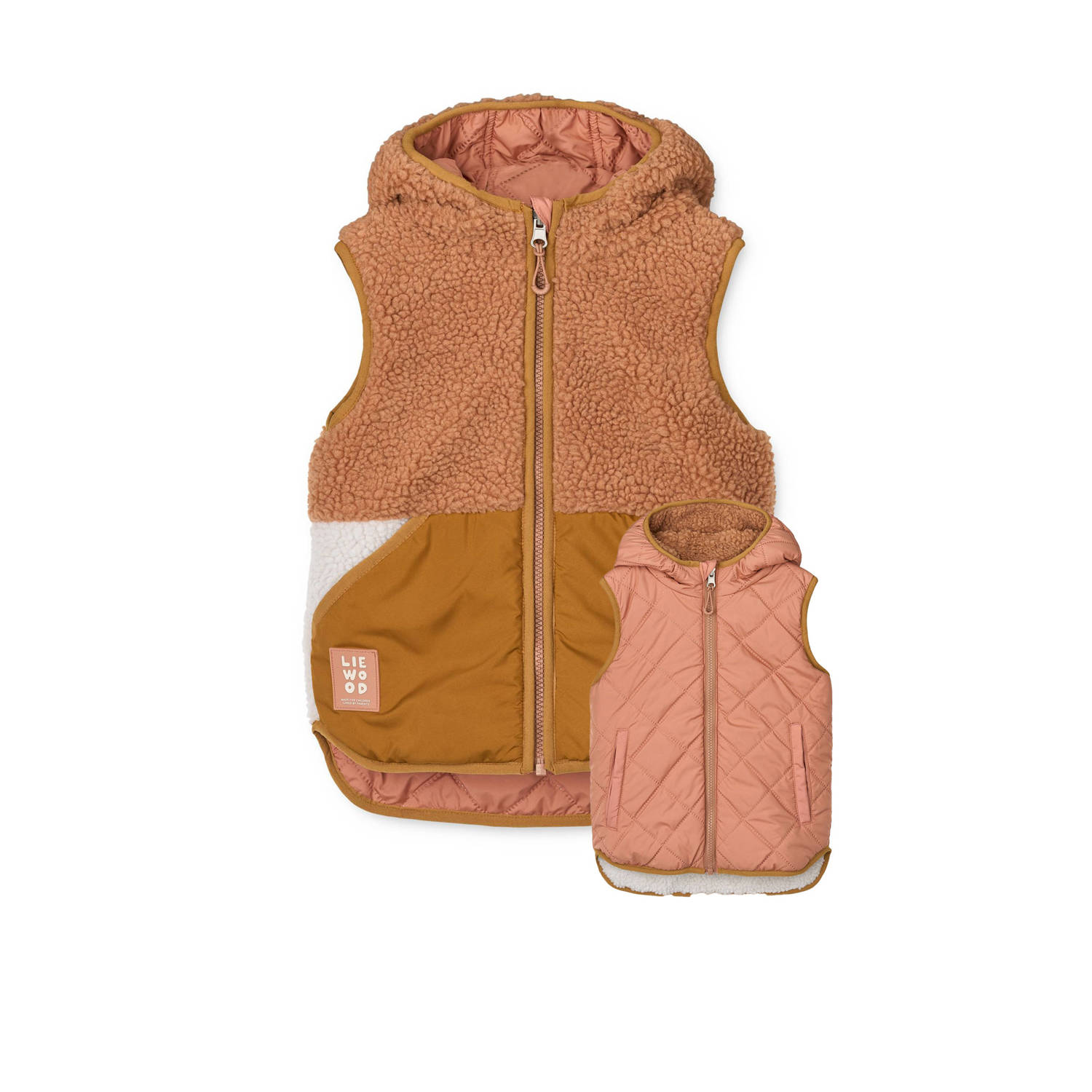 Liewood teddy reversible jas camel
